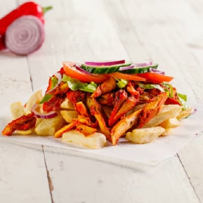 Chicken Kebab and chips